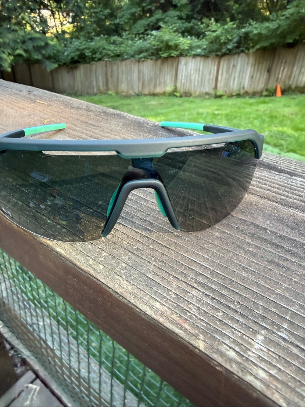 Goodr Sport Wrap Sunglasses in Black with Teal Accents